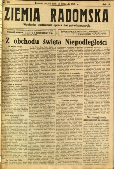 Ziemia Radomska, 1931, R. 4, nr 261