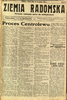 Ziemia Radomska, 1931, R. 4, nr 262