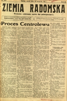 Ziemia Radomska, 1931, R. 4, nr 267