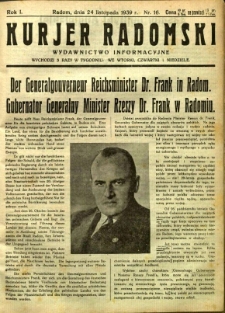 Kurier Radomski, 1939, R. 1, nr 16