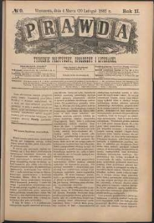 Prawda : tygodnik polityczny, społeczny i literacki, 1882, R. 2, nr 9