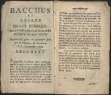 Bacchus et Ariane : ballet héroique [texte imprimé]