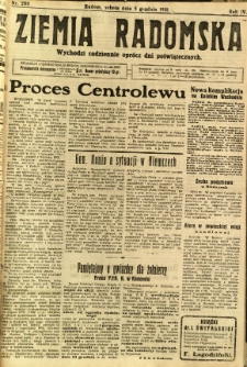 Ziemia Radomska, 1931, R. 4, nr 280