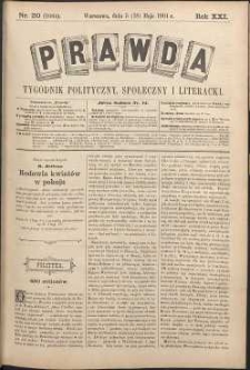 Prawda : tygodnik polityczny, społeczny i literacki, 1901, R. 21, nr 20