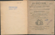 Pamiętnik stosuiący się do ninieyszych interessow Polski ; tłumaczony z Francuzkiego