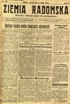 Ziemia Radomska, 1931, R. 4, nr 282