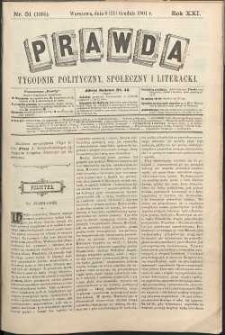 Prawda : tygodnik polityczny, społeczny i literacki, 1901, R. 21, nr 51