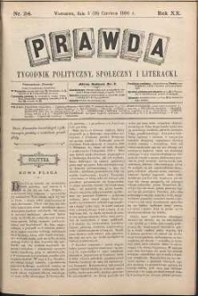 Prawda : tygodnik polityczny, społeczny i literacki, 1900, R. 20, nr 24