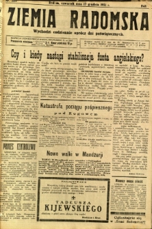 Ziemia Radomska, 1931, R. 4, nr 289
