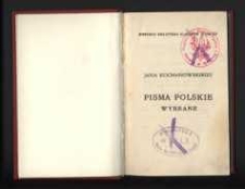 Jana Kochanowskiego pisma polskie wybrane