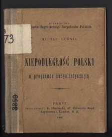 Niepodległość Polski w programie socyalistycznym