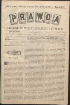 Prawda : tygodnik polityczny, społeczny i literacki, 1904, R. 24, nr 2