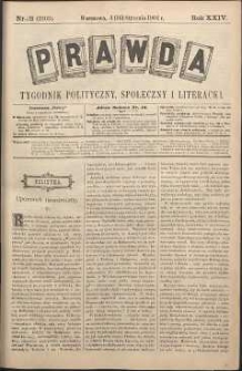 Prawda : tygodnik polityczny, społeczny i literacki, 1904, R. 24, nr 3