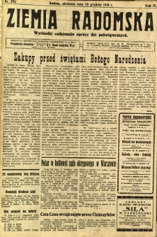 Ziemia Radomska, 1931, R. 4, nr 292