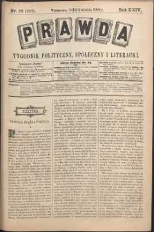 Prawda : tygodnik polityczny, społeczny i literacki, 1904, R. 24, nr 16