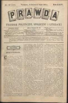 Prawda : tygodnik polityczny, społeczny i literacki, 1904, R. 24, nr 19