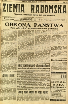 Ziemia Radomska, 1931, R. 4, nr 294