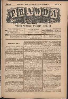 Prawda : tygodnik polityczny, społeczny i literacki, 1882, R. 2, nr 26