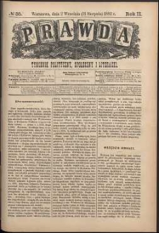 Prawda : tygodnik polityczny, społeczny i literacki, 1882, R. 2, nr 35 (II)