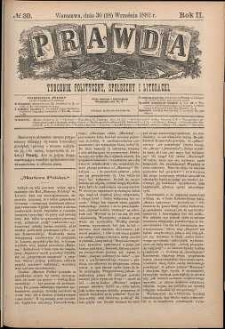 Prawda : tygodnik polityczny, społeczny i literacki, 1882, R. 2, nr 39