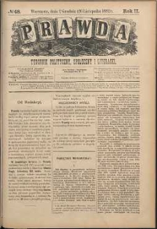 Prawda : tygodnik polityczny, społeczny i literacki, 1882, R. 2, nr 48