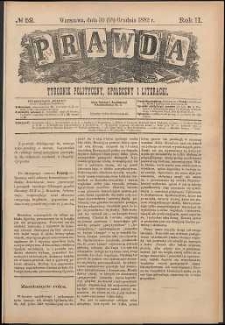 Prawda : tygodnik polityczny, społeczny i literacki, 1882, R. 2, nr 52