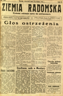 Ziemia Radomska, 1931, R. 4, nr 299