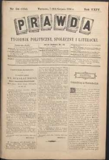Prawda : tygodnik polityczny, społeczny i literacki, 1904, R. 24, nr 34