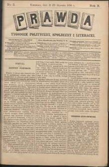 Prawda : tygodnik polityczny, społeczny i literacki, 1890, R. 10, nr 3