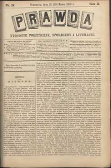 Prawda : tygodnik polityczny, społeczny i literacki, 1890, R. 10, nr 12