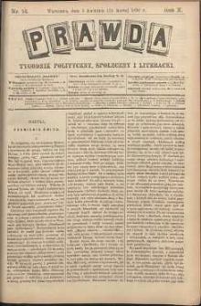 Prawda : tygodnik polityczny, społeczny i literacki, 1890, R. 10, nr 14