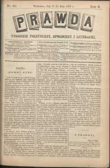 Prawda : tygodnik polityczny, społeczny i literacki, 1890, R. 10, nr 20