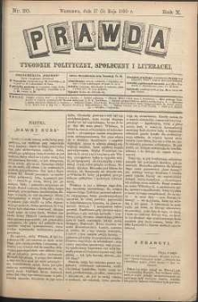 Prawda : tygodnik polityczny, społeczny i literacki, 1890, R. 10, nr 20