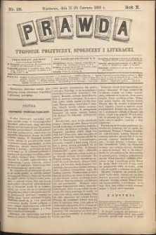 Prawda : tygodnik polityczny, społeczny i literacki, 1890, R. 10, nr 25
