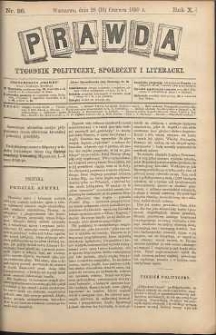 Prawda : tygodnik polityczny, społeczny i literacki, 1890, R. 10, nr 26
