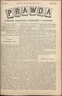 Prawda : tygodnik polityczny, społeczny i literacki, 1890, R. 10, nr 30