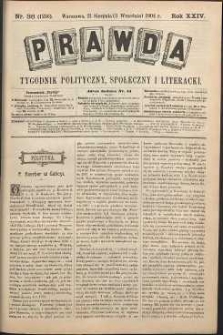 Prawda : tygodnik polityczny, społeczny i literacki, 1904, R. 24, nr 36