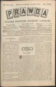 Prawda : tygodnik polityczny, społeczny i literacki, 1904, R. 24, nr 49