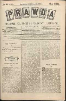Prawda : tygodnik polityczny, społeczny i literacki, 1904, R. 24, nr 52