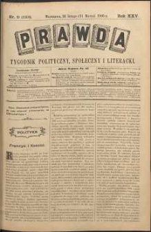 Prawda : tygodnik polityczny, społeczny i literacki, 1905, R. 25, nr 9
