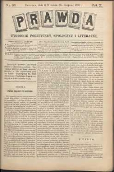 Prawda : tygodnik polityczny, społeczny i literacki, 1890, R. 10, nr 36