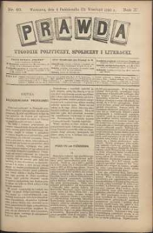 Prawda : tygodnik polityczny, społeczny i literacki, 1890, R. 10, nr 40