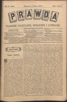 Prawda : tygodnik polityczny, społeczny i literacki, 1906, R. 26, nr 5
