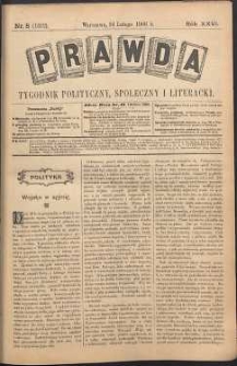 Prawda : tygodnik polityczny, społeczny i literacki, 1906, R. 26, nr 8