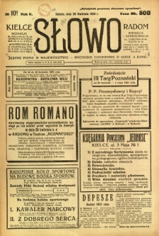 Słowo, 1923, R. 2, nr 101