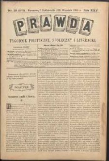 Prawda : tygodnik polityczny, społeczny i literacki, 1905, R. 25, nr 39