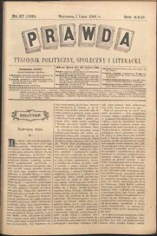 Prawda : tygodnik polityczny, społeczny i literacki, 1906, R. 26, nr 27