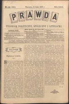 Prawda : tygodnik polityczny, społeczny i literacki, 1906, R. 26, nr 28