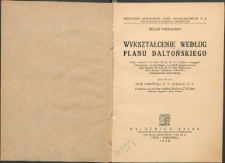 Wykształcenie według Planu Daltońskiego