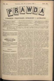 Prawda : tygodnik polityczny, społeczny i literacki, 1891, R. 11, nr 24